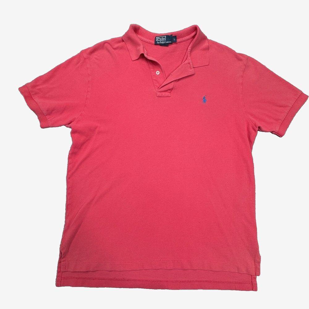 Vintage‎ Polo Ralph Lauren Men's Polo Size Large Magenta Color